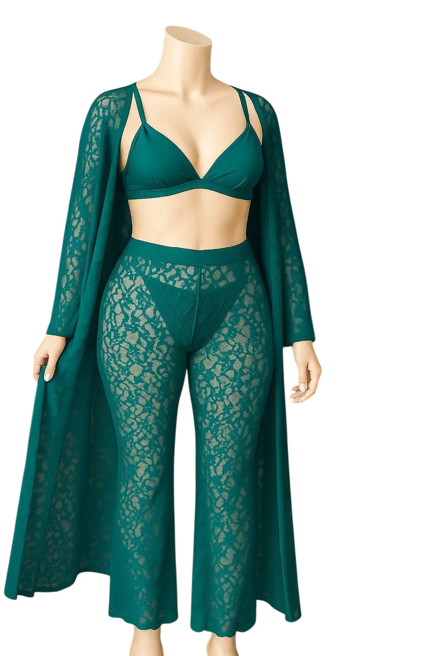 Sheer Lace 4-Piece Set