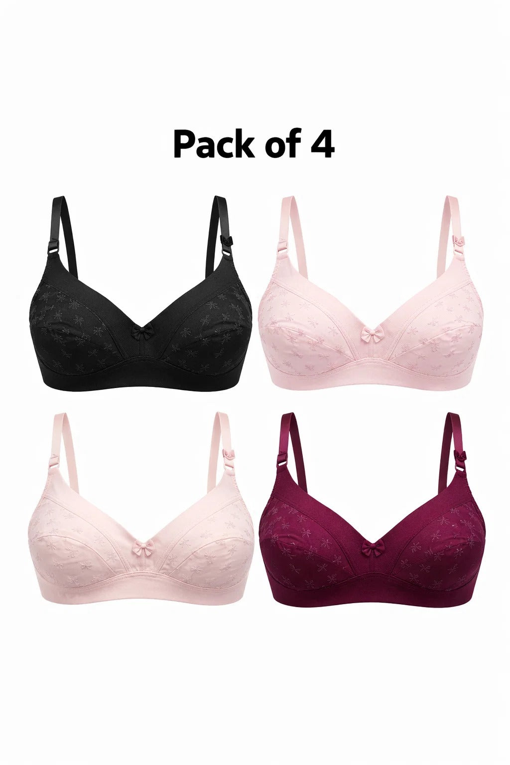 Cotton Embroidered Bra