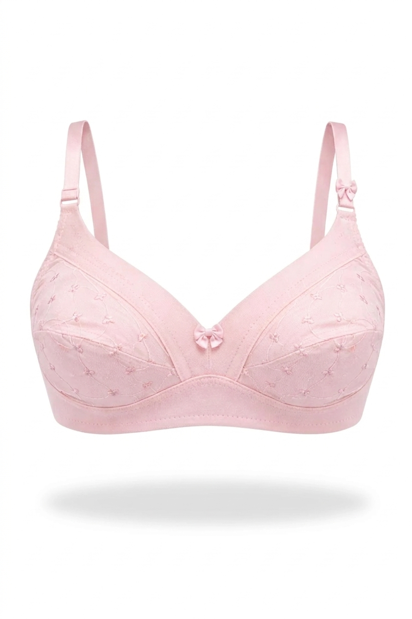 Cotton Embroidered Bra