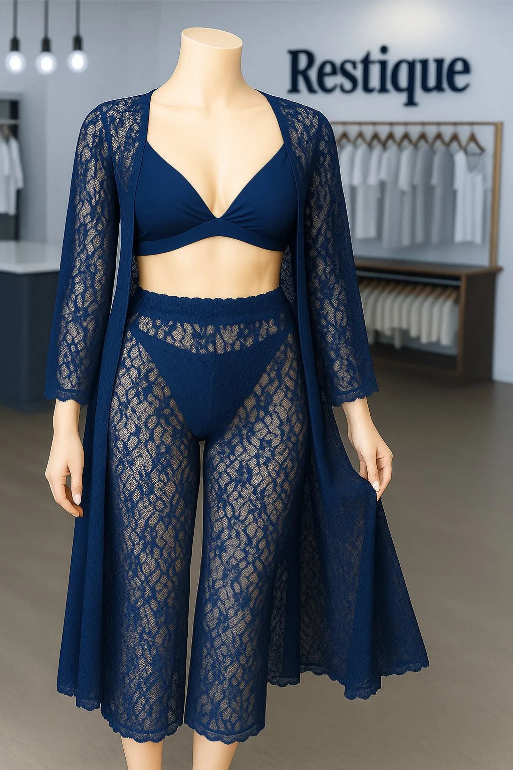 Sheer Lace 4-Piece Set