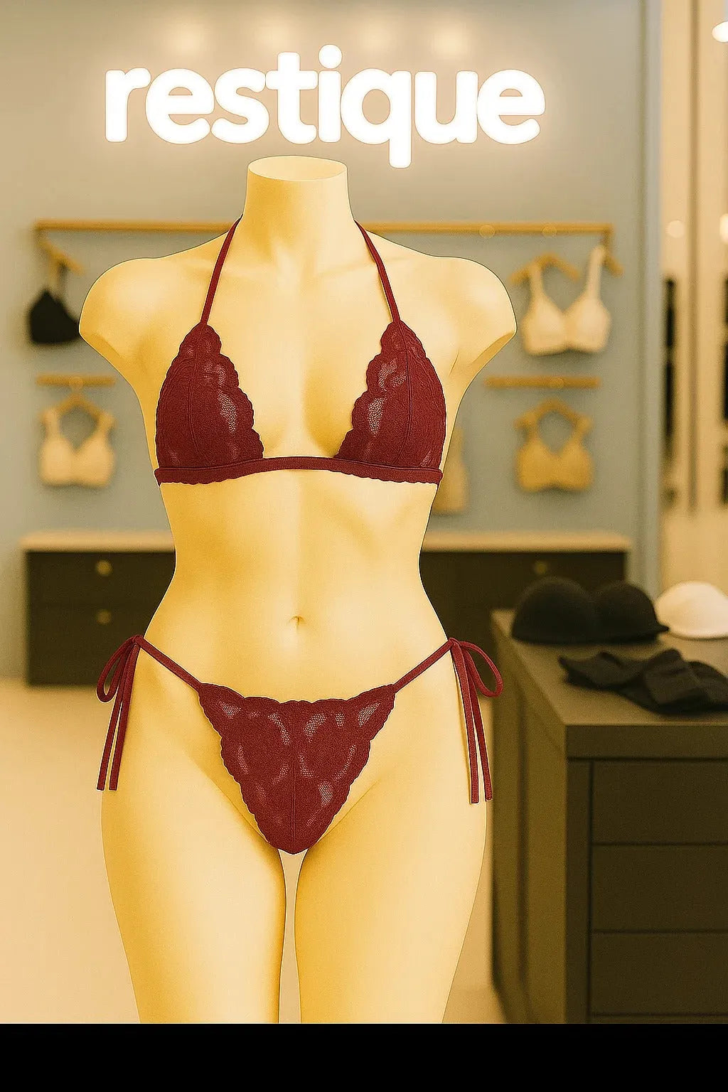 Sheer Lace 2-Piece Set