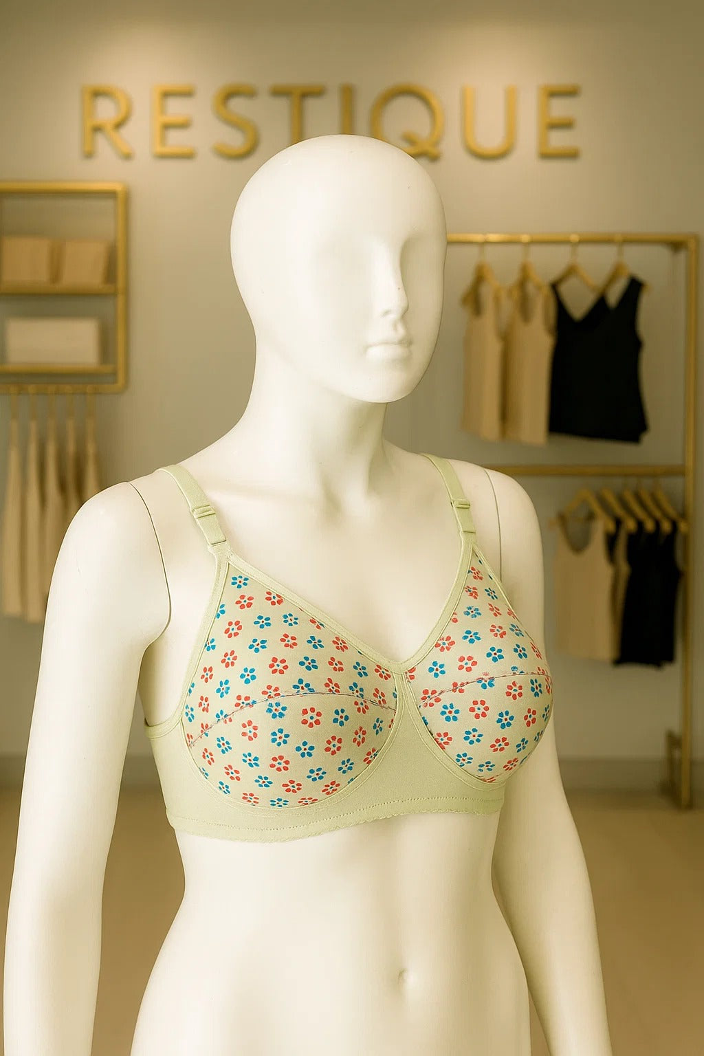 printed jersey bra