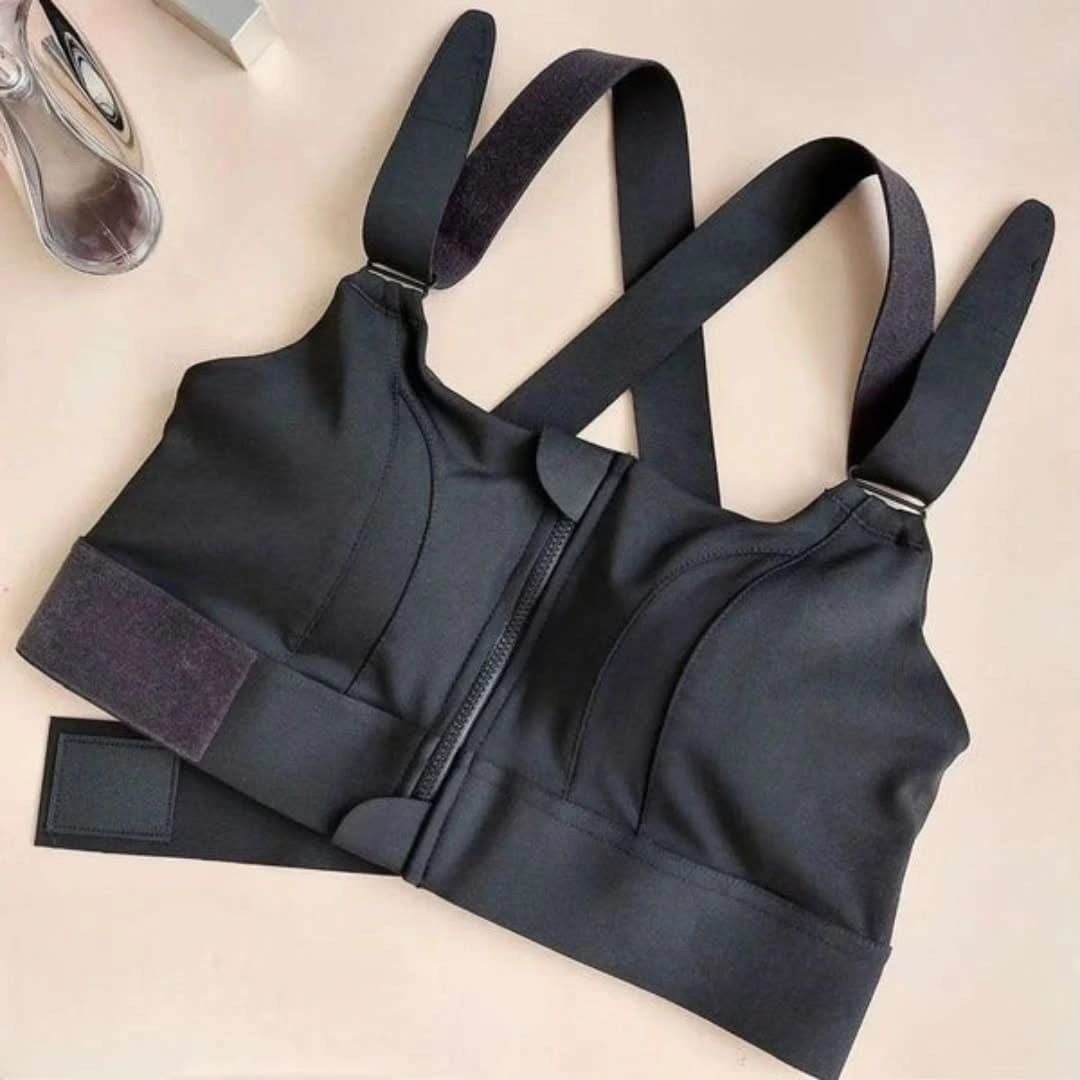 sport zipper bra