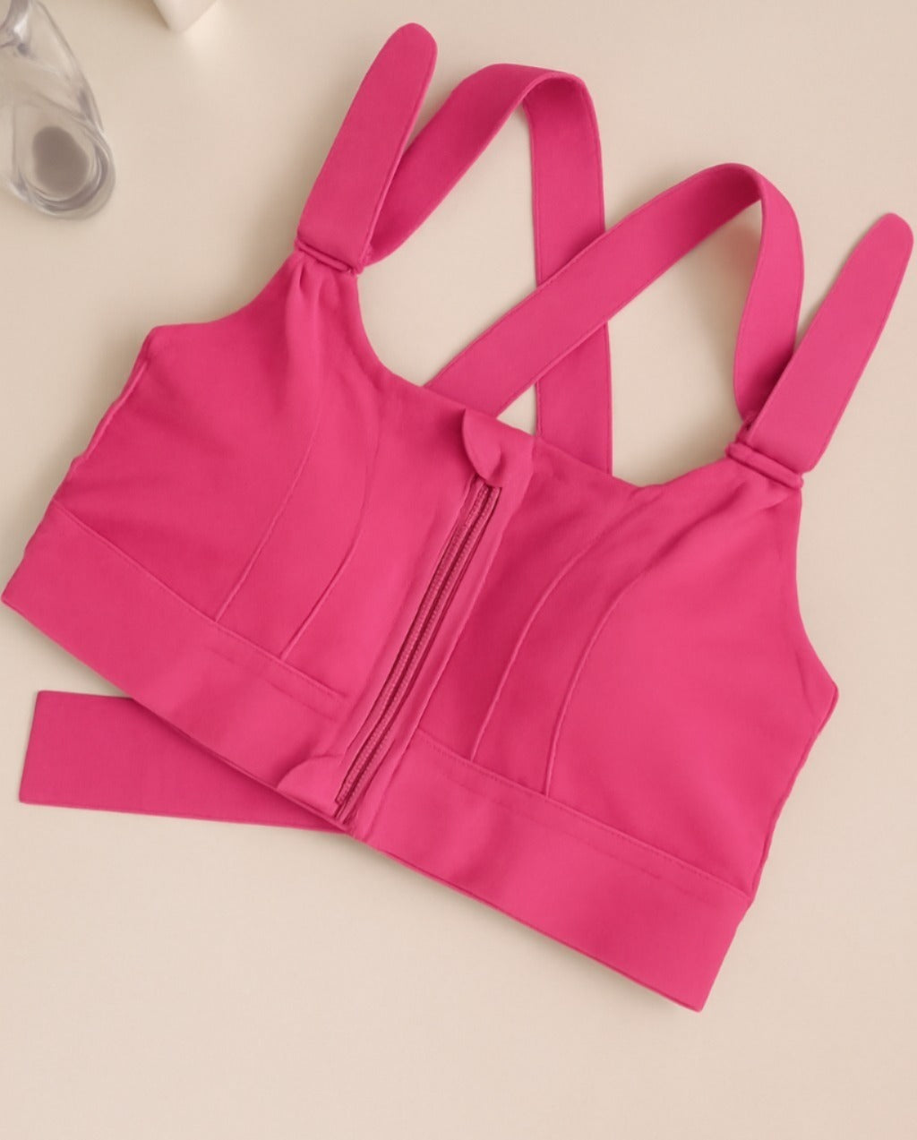 sport zipper bra