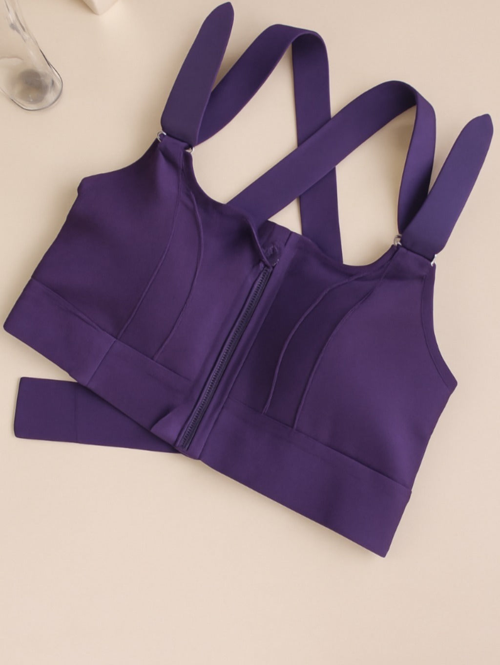 sport zipper bra