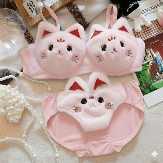 Cute Kitty 3D Lingerie Set