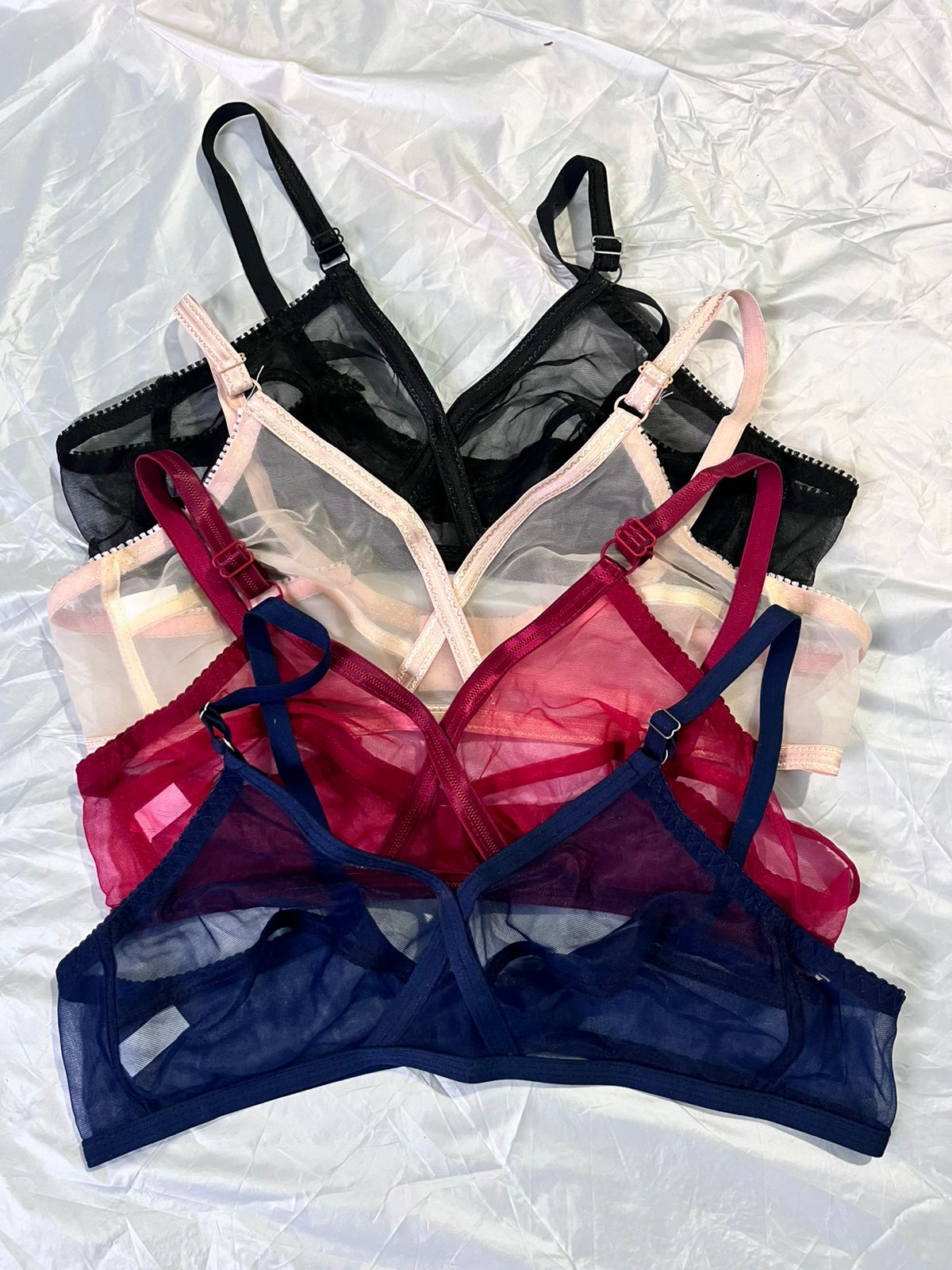 Sheer Transparent Net Bra