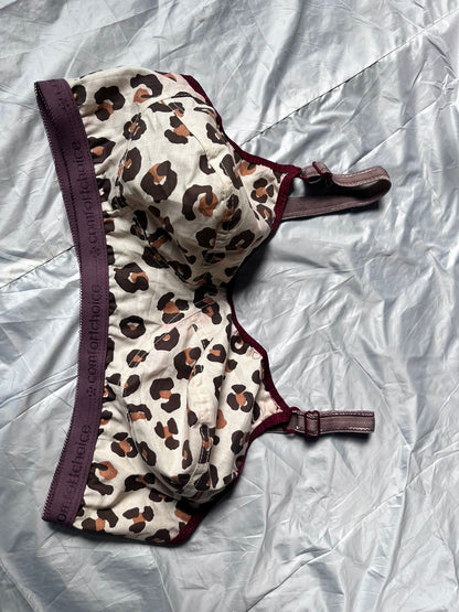 Women Leopard Print Cotton Bra