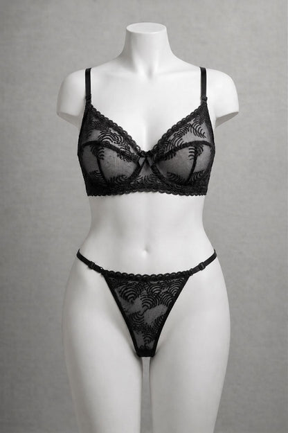 Premium Lace See through Bra and Panty set