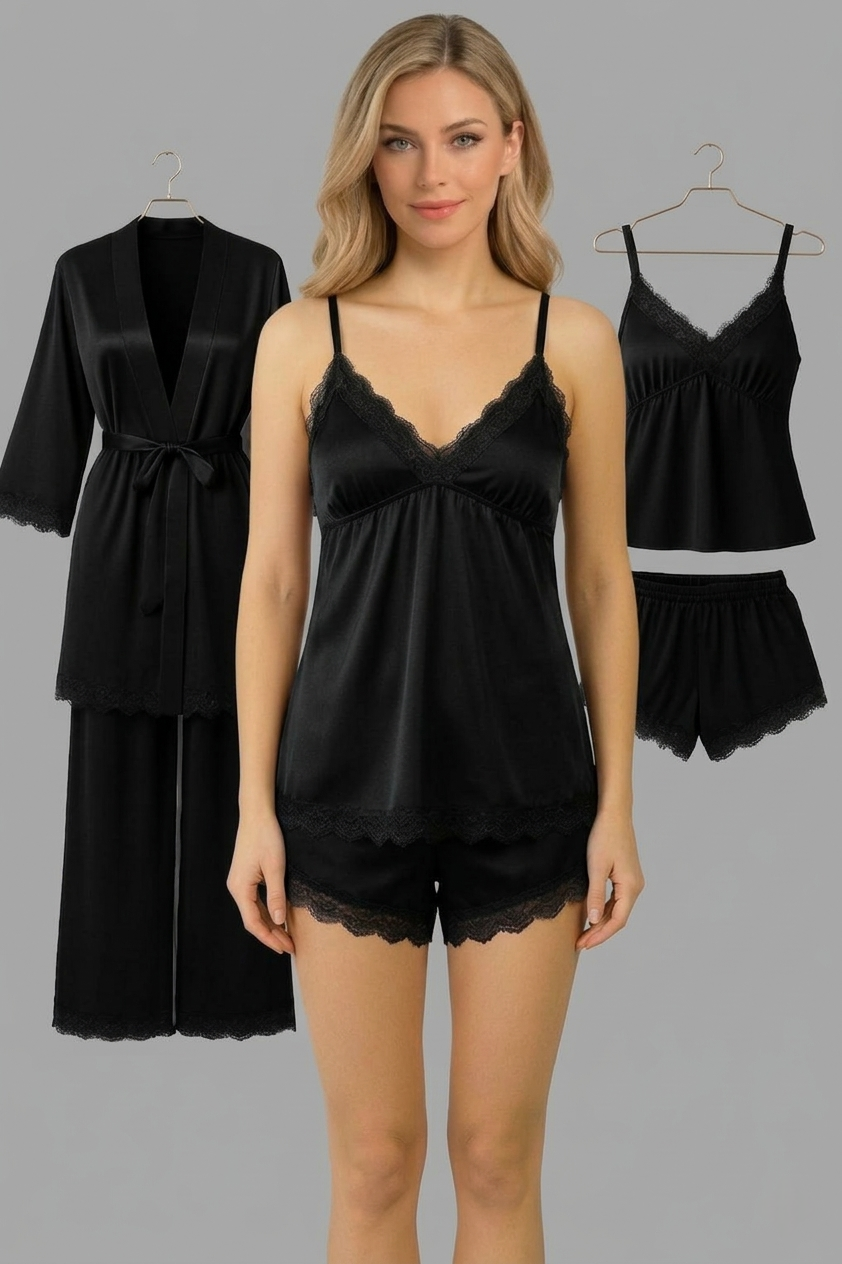5-Piece Nighty Set (Short, Pajama, Shirt, Long Shirt, Gown)
