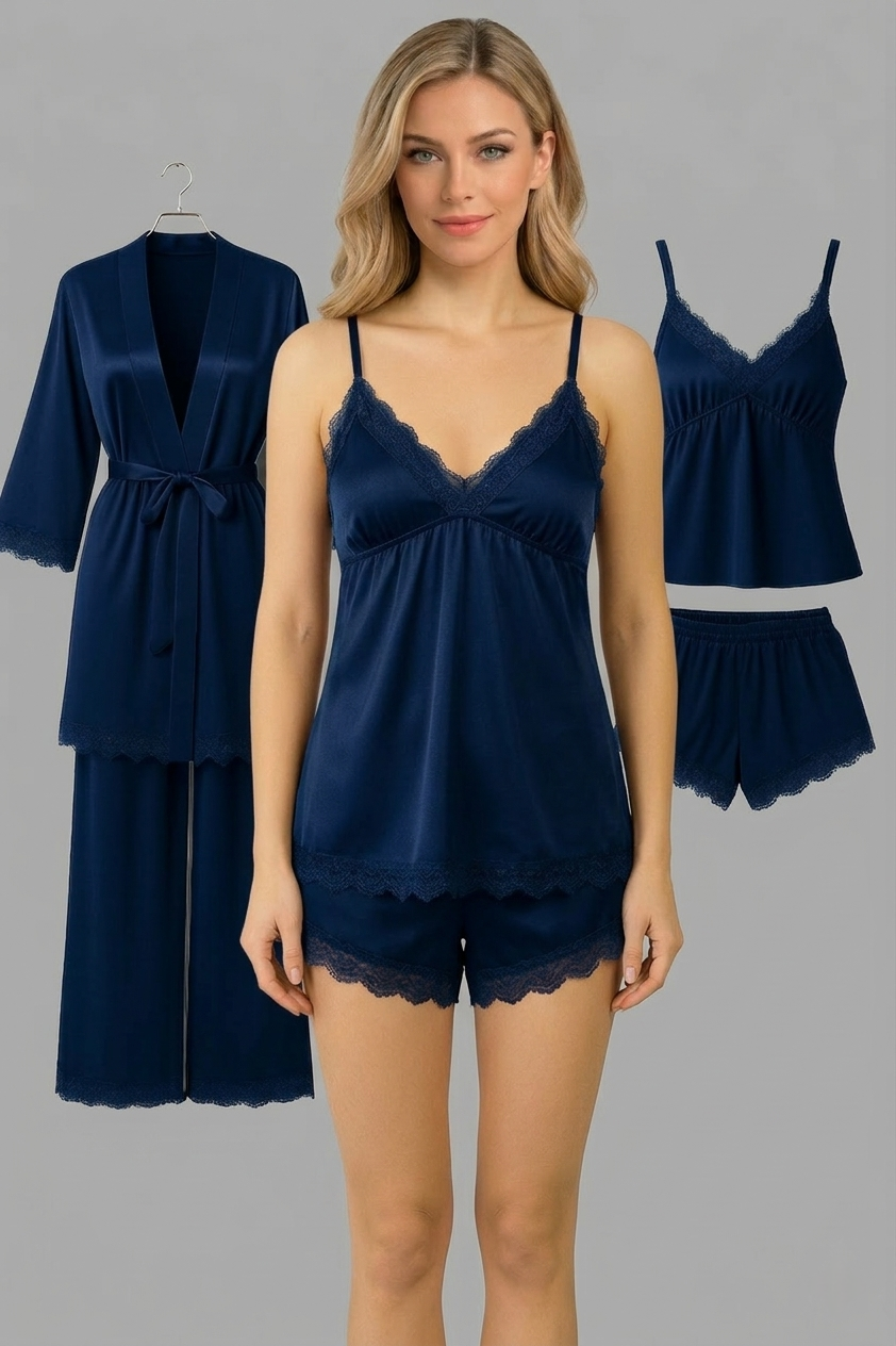 5-Piece Nighty Set (Short, Pajama, Shirt, Long Shirt, Gown)