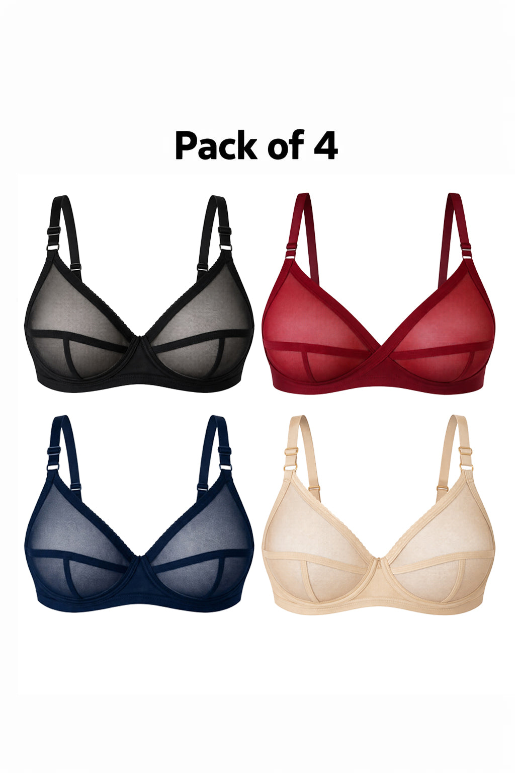 Sheer Transparent Net Bra