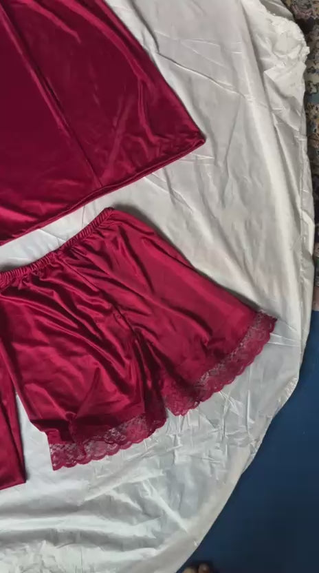 5 pcs nighty set (short , pajama , shirt , long shirt , gown )