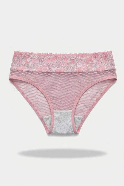 Pink Lace see through Bra – Soft Pink