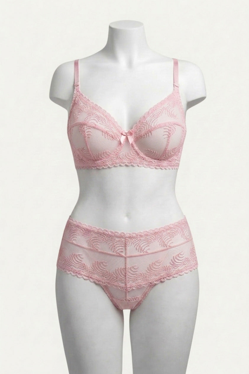 Floral Lace Bra & Panty Set