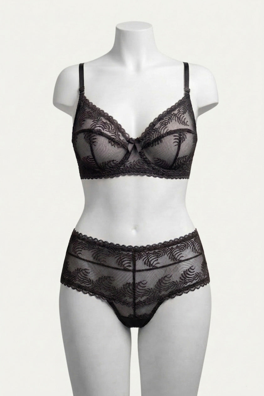 Floral Lace Bra & Panty Set