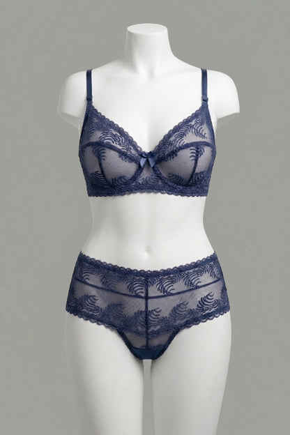 Floral Lace Bra & Panty Set