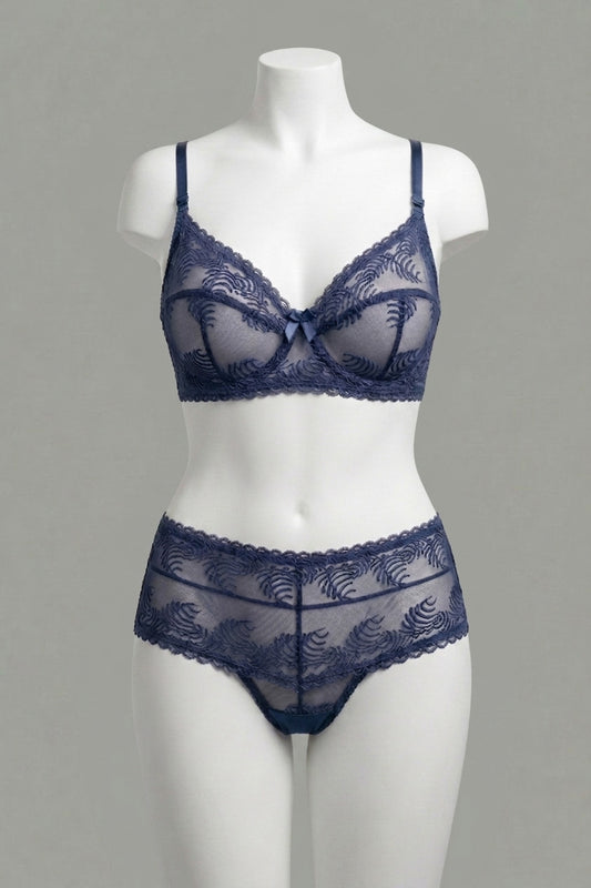 Floral Lace Bra & Panty Set