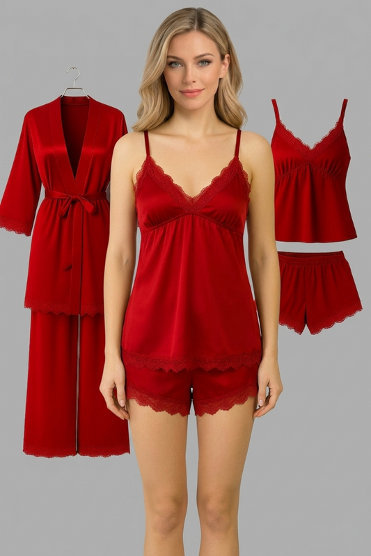 5-Piece Nighty Set (Short, Pajama, Shirt, Long Shirt, Gown)